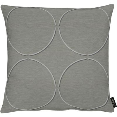 Dekokissen APELT "Mezzo" Gr. 1, grau (grau, kreise), B:49cm L:49cm, Polyester, Dekokissen_Sitzkissen_Kissenhüllen, Kissenhülle ohne Füllung, 1 Stück Image