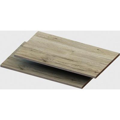 Einlegeboden SCHLAFKONTOR "Perfekte Stauraum-Erweiterung für deinen Kleiderschrank", braun (eiche san remo), B:105cm H:2,2cm T:46,5cm, Holzwerkstoff, Einlegeböden, 2er Set, Breite: ca. 46,5 cm Image