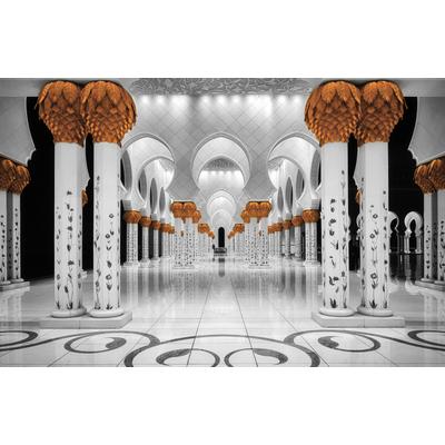 Fototapete PAPERMOON "Photo-Art MASSIMO CUOMO, SHEIKH AL ZAYED GRAND MOSCHEE", bunt, B:5,00m L:2,80m, Vlies, Tapeten Image
