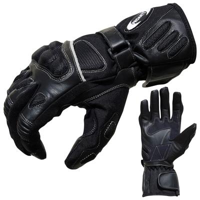 Motorradhandschuhe PROANTI Handschuhe Gr. M, schwarz aus LederCordura