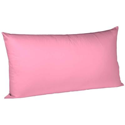 Kissenbezug FLEURESSE "Colours Mako Satin, 100% Baumwolle, mit Reißverschluss", pink, B:40cm L:80cm, Mako-Satin, Mako-Satin, Kissenbezüge, Mako Satin, glänzend, glatt, Premium Qualität Image