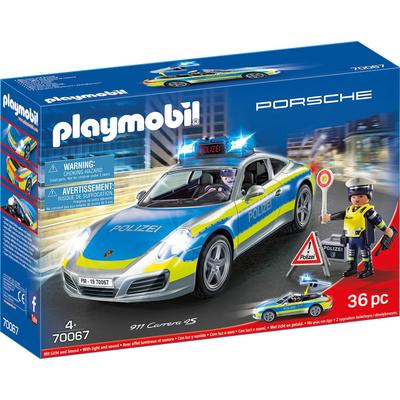 Konstruktions-Spielset PLAYMOBIL "Porsche 911 Carrera 4S Polizei (70067), City Action" Spielbausteine bunt Kinder Ab 3-5 Jahren
