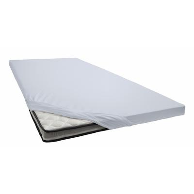 Spannbettlaken PRIMERA "Elasthan-Feinjersey Topper", grau (hellgrau), B:90-120cm L:200-220cm, Jersey-Elasthan, Obermaterial: 95% Baumwolle, 5% Elasthan, Laken, Aus 95% gekämmter Baumwolle und 5% Elastan Image