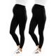 Umstandsleggings NEUN MONATE "2er Pack Hose für Schwangerschaft und Stillzeit" Gr. 40/42, N-Gr, schwarz Damen Hosen Umstandsmode