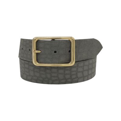 Ledergürtel ANNAMATONI, Damen, Gr. 95, grau, Leder, unifarben, Kroko-Optik, elegant,feminin,klassisch,modisch, Gürtel Image