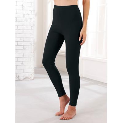 Leggings, Damen, Gr. 50, Normalgrößen, schwarz (schwarz, schwarz, bedruckt), 95% Baumwolle, 5% Elasthan, Paisley, gemustert, mehrfarbig, lang, Hosen Image