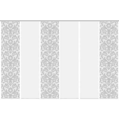 Schiebegardine VISION S "ORNAMIA 6er SET" Gr. 1, grau, B:60cm H:260cm, Polyester, Gardinen, Bambus-Optik, Digital bedruckt Image