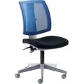 Bürostuhl MAYER SITZMÖBEL Stühle Gr. B/H/T: 59 cm x 97 cm x 59 cm, Polyester, bunt (schwarz, blau, grau) Bürodrehstuhl Drehstühle Stühle