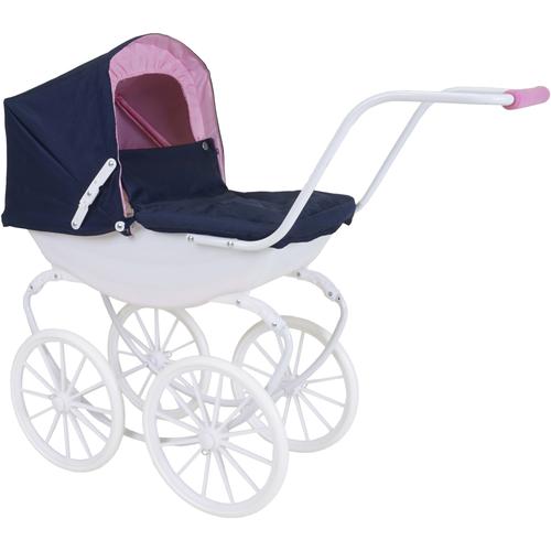 „Puppenwagen KNORRTOYS „“Classic – Princess Navy Blue Rose““ blau (princess navy blue rose) Kinder Puppenwagen -trage“