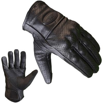 Motorradhandschuhe PROANTI Handschuhe Gr. XL, schwarz aus Leder, für den Sommer