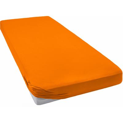 Spannbettlaken BELLANA "bellana in Gr. 90x200, 140x200 oder 180x200 cm, für Topper", orange (papaya), B:140-160cm L:200cm, Jersey, Obermaterial: 100% Baumwolle, Laken, Spannbettlaken, aus Baumwolle, für Matratzen bis 10 cm Höhe, Bettlaken,... Image