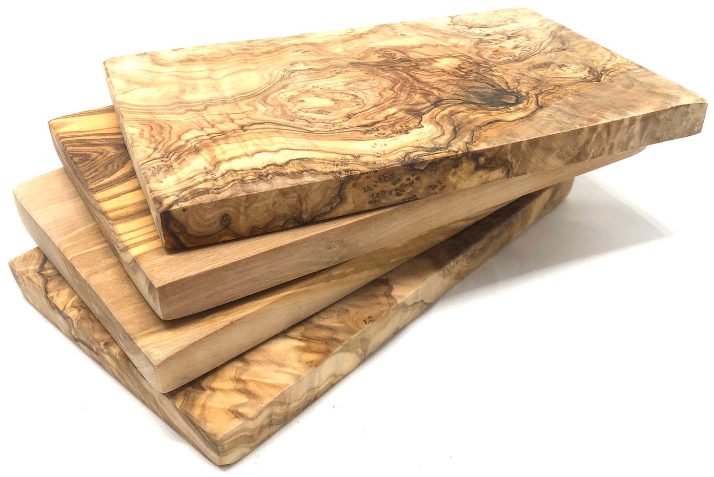 Frühstücksbrett OLIVENHOLZ-ERLEBEN "eckig aus hochwertigem naturbelassenem Olivenholz", braun, B:15cm H:1,5cm L:25cm, Massivholz, Schneidebretter, Mediterraner Look, einzigartige Maserung, je Gr. 25x15 cm Image