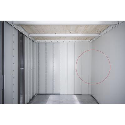 Gerätehaus-Innenwand BIOHORT, weiß, B:292cm H:222cm T:292cm, Stahlblech, Gartenhaus-Seitenwände, Innenverkleidung für Gerätehaus Neo 3C