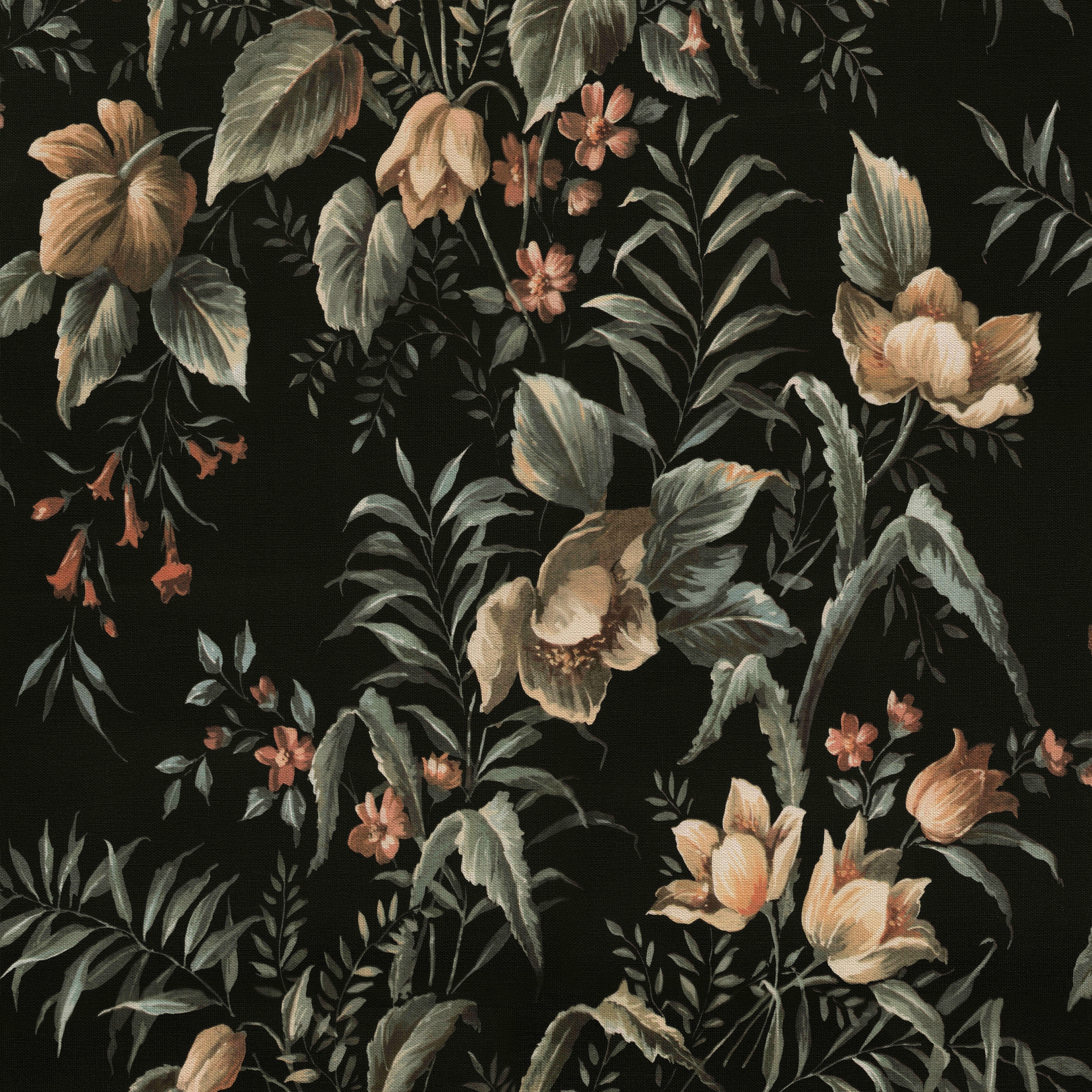 Vliestapete SUPERFRESCO EASY "Rijksmuseum", schwarz, B:0,53 L:10,05, Vlies, Tapeten, Blumenmalerei grün 1000x52cm Image
