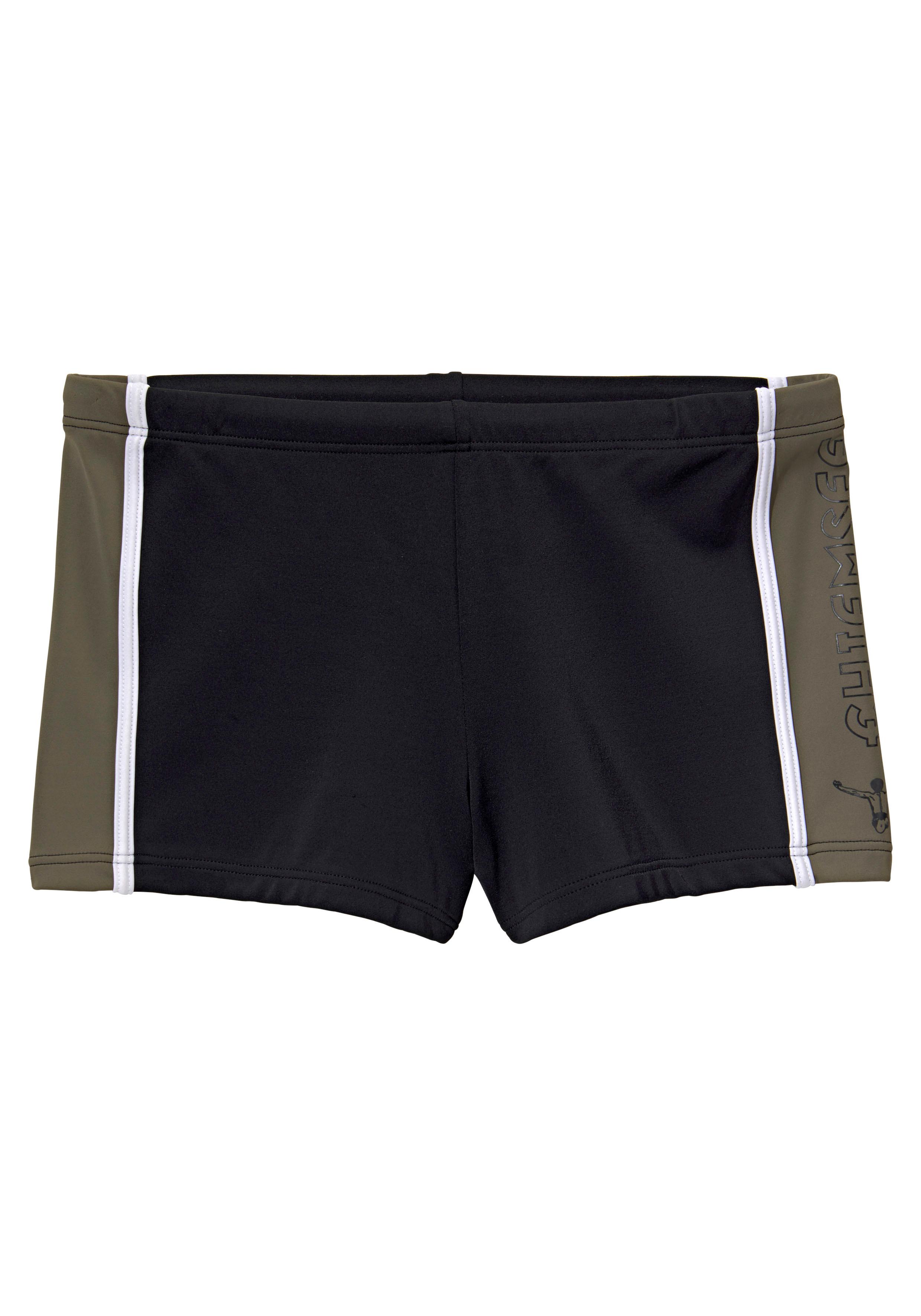 Boxer-Badehose CHIEMSEE, Herren, Gr. 5, N-Gr, schwarz, Polyamid, kontrastfarbene Details, Badehosen, mit Kontrasteinsätzen Image