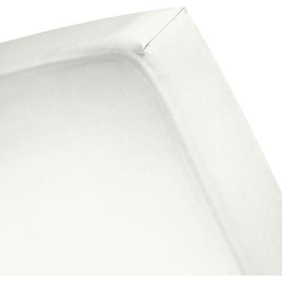 Spannbettlaken CINDERELLA "Sundays Satin für 25 cm Höhe", weiß (ivory), B:100cm L:200cm, Satin, Obermaterial: 100% Baumwolle, Laken, mit Rundumgummizug Image
