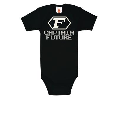 Body LOGOSHIRT Gr. 50/56, EURO-Größen, schwarz Baby Bodies mit Captain Future-Motiv