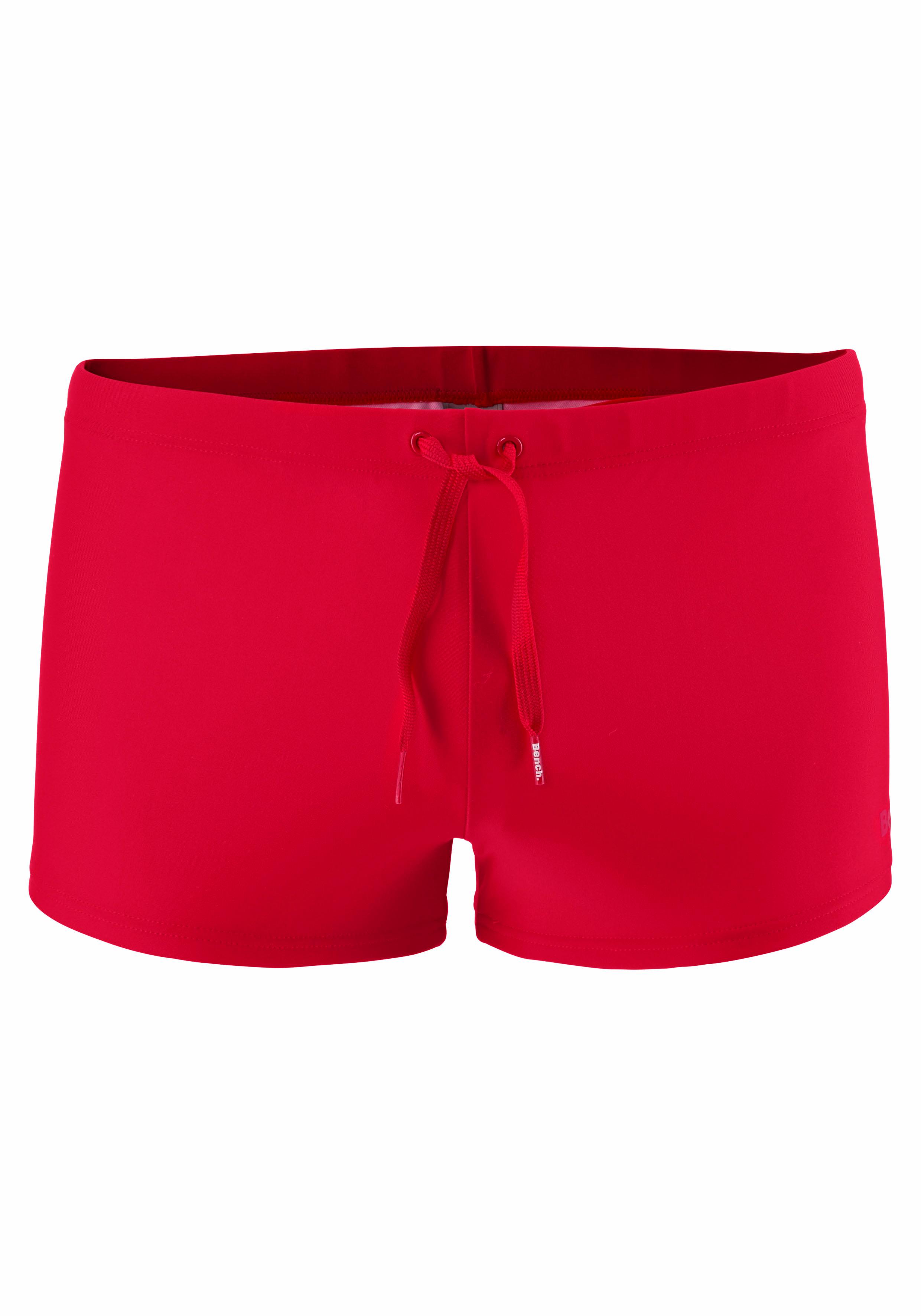 Boxer-Badehose BENCH., Herren, Gr. 5, N-Gr, rot, Polyamid, unifarben, Badehosen, mit Logodruck Image