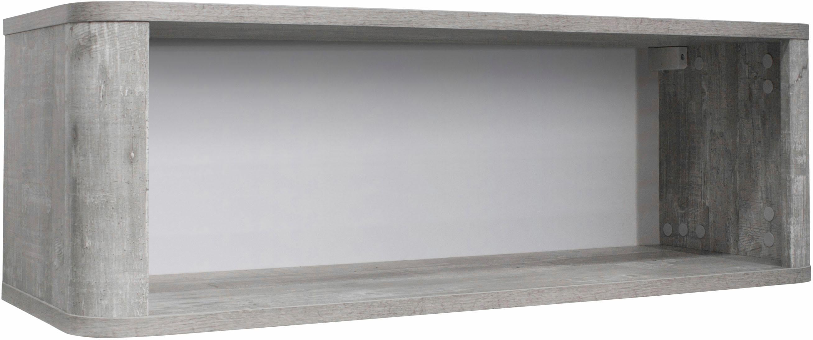 Kinderregal MÄUSBACHER "Aarhus", weiß (vintage grau, weiß), B:90cm H:31cm T:32cm, Holzwerkstoff, Regale, Kinderregal, Wandregal