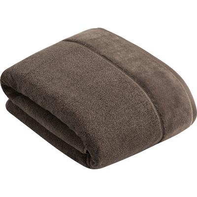 Badetuch VOSSEN "Pure", braun (toffee), B:100cm L:150cm, Frottier, Obermaterial: 100% Baumwolle, Handtücher (Packung), Baumwolle & VEGAN, mit eleganter Veloursbordüre Image