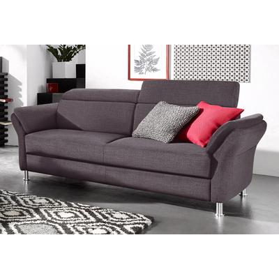 3-Sitzer SIT & MORE "Avignon", grau (dunkelgrau), B:194cm H:97cm T:100cm, Struktur gropb ( 100% Polypropylen), Struktur (100% Polyester), Struktur fein ( 100% Polyester), Sofas, inklusive Kopfteilverstellung Image