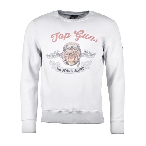 „Sweater TOP GUN „“Smoking Monkey TG20191034″“ Gr. 54 (XL), grau (grey) Herren Sweatshirts“