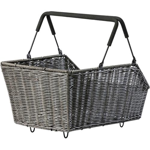 Fahrradkorb BASIL ""Hinterradkorb ""Rattan Mik"" Taschen Gr. B/H/T: 49cm x 26cm x 34cm, braun