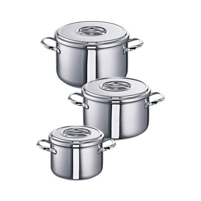 Topf-Set SCHULTE-UFER "Romana", silber (silberfarben), Töpfe, Induktion Image