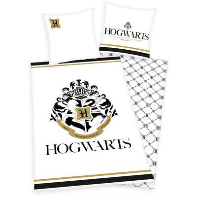 Wendebettwäsche HARRY POTTER "Hogwarts", weiß, B/L: 135cm x 200cm, , Renforcé, B/L: 80cm x 80cm, Renforcu00e9, Obermater