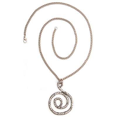 Lange Kette "Sunny", Damen, Gr. one size, Metall, silber, COLLEZIONE ALESSANDRO, Basic, Halsketten, mit rundem Anhänger Image