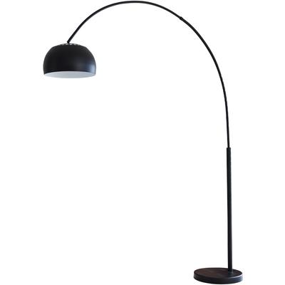 SALESFEVER Bogenlampe "Tinus", schwarz, Ø 33cm H: 195cm, Lampen, mit Dimmschalter, echter Marmorfuß Image