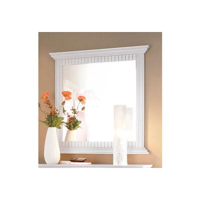Spiegel HOME AFFAIRE "Rustic", weiß, B:78cm H:80cm T:5cm, Glas, Spiegel, aus massiver Kiefer, Breite 78 cm, mit dekorativen Fräsungen Image