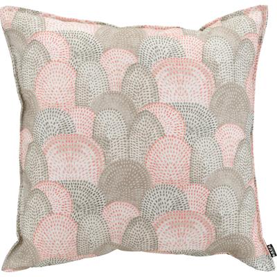 Dekokissen H.O.C.K. "Bilbao", rosa (coral, taupe, gemustert), B:60cm H:10cm L:60cm, Polyester, Dekokissen_Sitzkissen_Kissenhüllen, mit zarten Kreisen, Kissenhülle mit Füllung, 1 Stück Image
