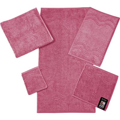 Gästehandtuch ROSS "Cashmere feeling", lila (malve), B:30cm L:50cm, Frottier, Baumwolle, Handtücher (Packung), 100% Baumwolle, mit Wellen-Bordüre, große Farbauswahl Image