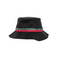 Flex Cap FLEXFIT "Bucket Hat Stripe Bucket Hat" Gr. one size, bunt (black, firered, green) Damen Caps Flex