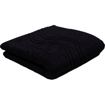 Handtuch ROSS "Cashmere feeling", schwarz, B:50cm L:100cm, Frottier, Obermaterial: 100% Baumwolle, Handtücher (Packung), mit Wellenbordüre Image