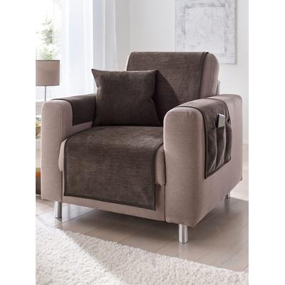 Tagesdecke Gr. 4, braun (schoko), B:38cm L:55cm, 55% Polyacryl, 25% Baumwolle, 20% Polyester, Tagesdecken Image