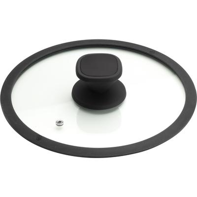 Deckel PINTINOX "Pinti Pro" Gr. Ø 28 cm, schwarz (transparent, edelstahlfarben, schwarz) Topfdeckel
