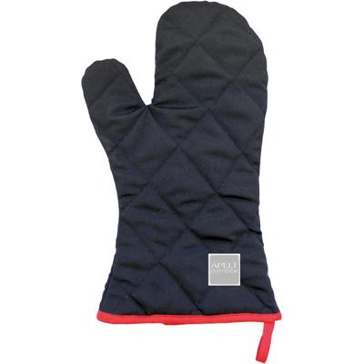 Grillhandschuhe APELT "3963 Outdoor, Sommerdeko, Sommer", schwarz (schwarz, rot), B:20cm L:33cm, Polyester, Baumwolle, Polyarcyl, Topflappen, Fleckschutz Image