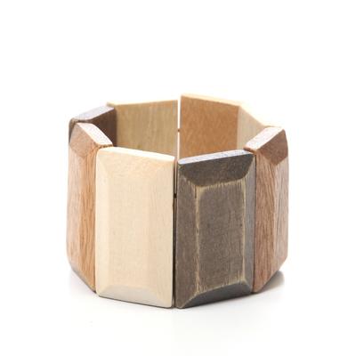 Armband "Bine", Damen, Gr. Holz, beige (natur), COLLEZIONE ALESSANDRO, Armbänder