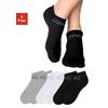 Sneakersocken VENICE BEACH, Damen, Gr. 31-34, schwarz-weiß (schwarz, weiß, grau), Polyamid, Baumwolle, Elasthan, uni und meliert, elastisch, Socken, perfekte Passform durch LYCRA-Anteil