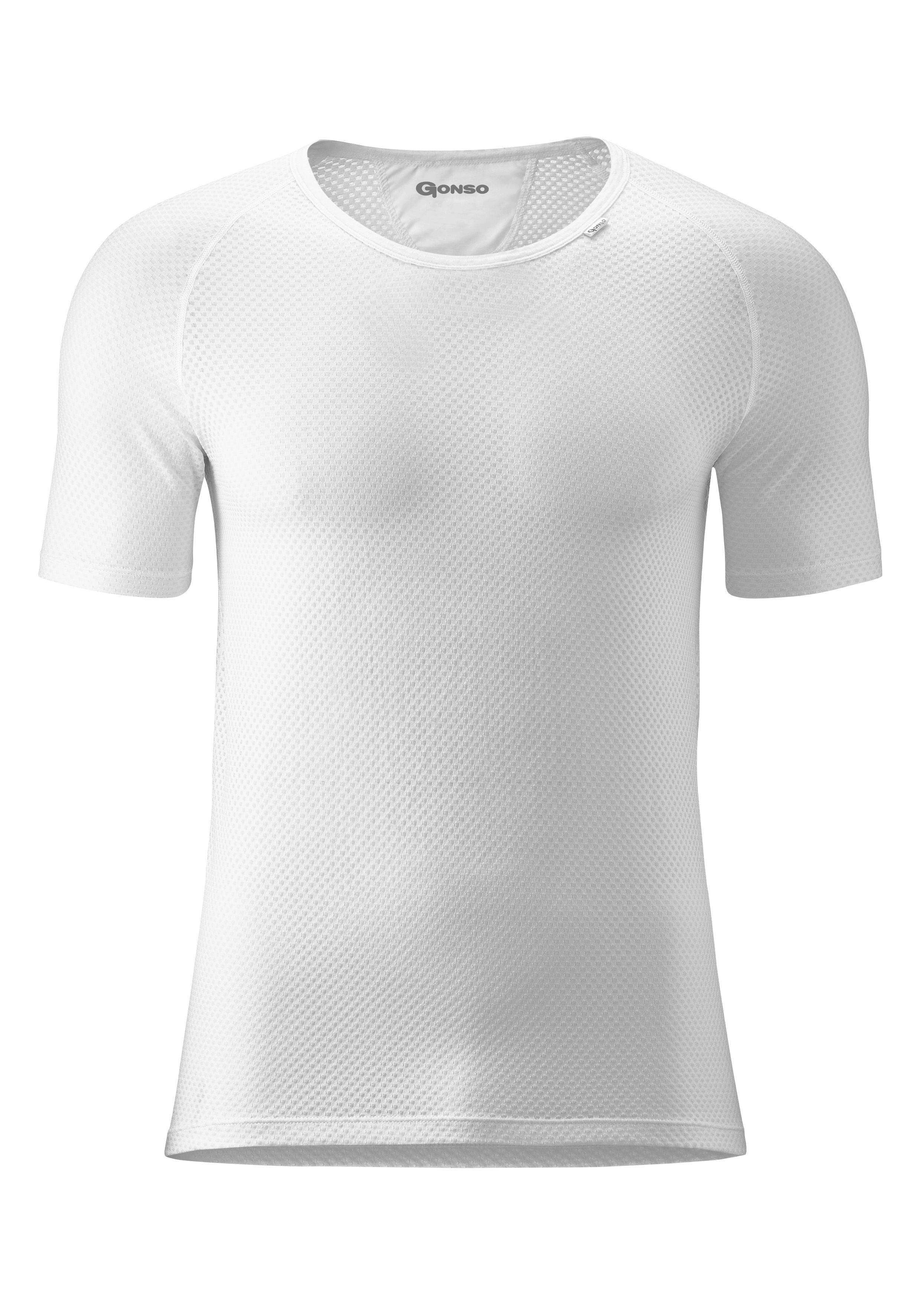 Funktionsshirt GONSO "Base Shirt M", Herren, Gr. S, weiß, 89% Polypropylen, 11% Elastolefin, Rundhals, Shirts Funktionsshirt Sportshirt, Herren Fahrrad-Unterhemd, elastisch und atmungsaktiv Rundhals Radshirt Image