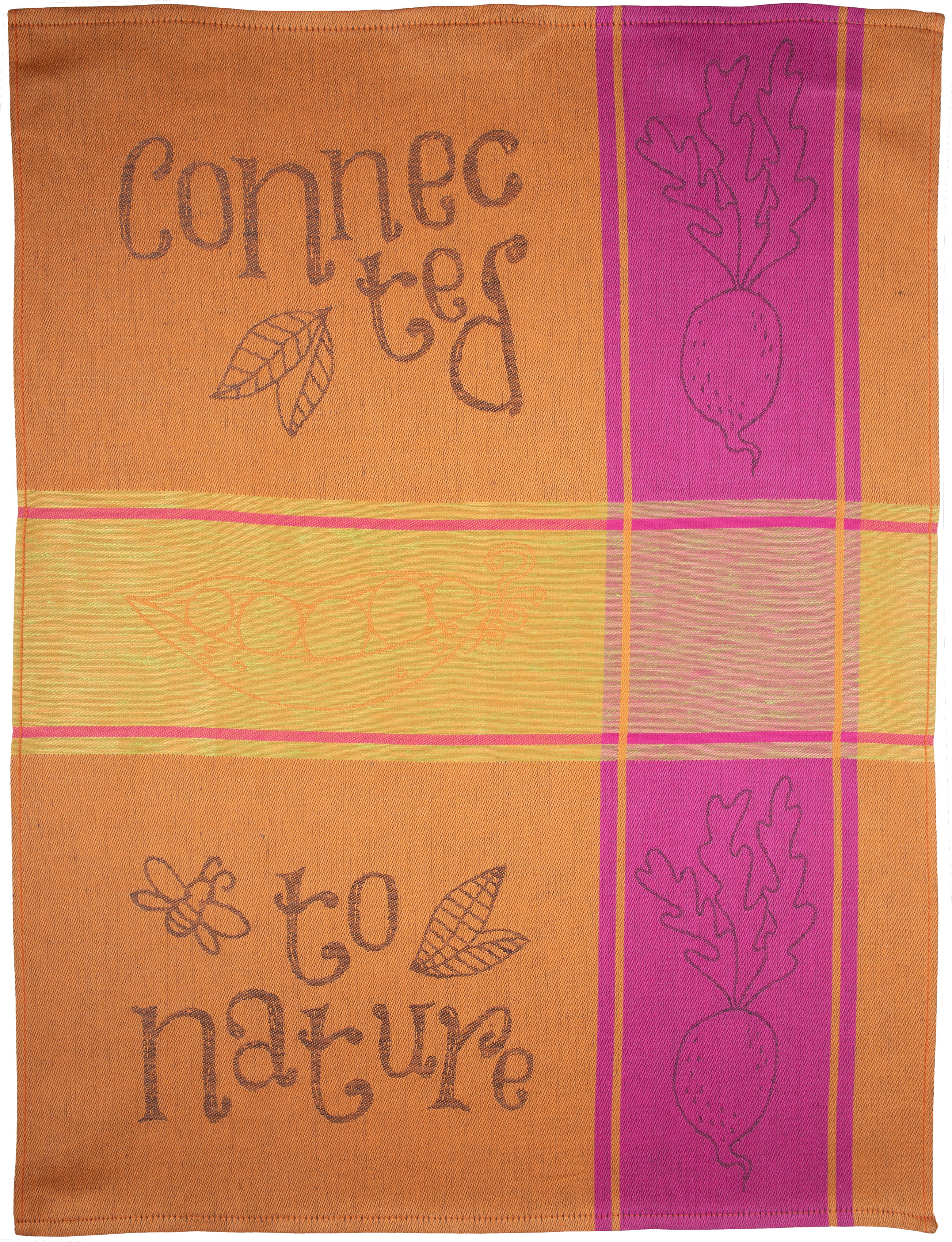 Geschirrtuch STUCO "Veggies", bunt (natur, bunt), B:50cm L:70cm, 50% Baumwolle, 50% Leinen, Geschirrtücher, Jacquardgewebe Image