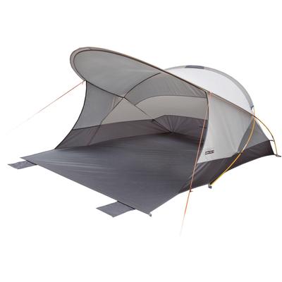 Strandmuschel HIGH PEAK "Cordoba 80", grau (aluminium, dunkelgrau), Zelte, B/H/L: 200cm x 125cm x 220cm, B:200cm H:125cm L:220cm