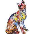Dekofigur GILDE "Figur Pop Art Katze" Dekofiguren Gr. B/H/T: 23,0 cm x 29 cm x 16,0 cm, bunt Deko-Objekte