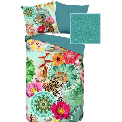 Wendebettwäsche HIP "Ximena", bunt (multi), B/L: 135cm x 200cm, , Satin, B/L: 80cm x 80cm, Satin, Obermaterial: 100% Baumwolle, Bettwäsche, Mako-Satin, 135x200, Reißverschluss, Wendeoptik, Mandala, Bunt, Türkis Image