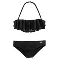 Bandeau-Bikini BUFFALO Gr. 158/164, N-Gr, schwarz Kinder Bikini-Sets Bikinis