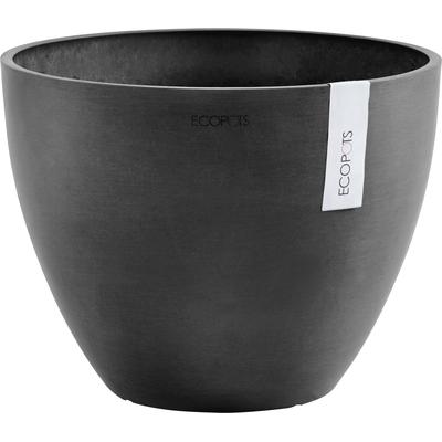 Blumentopf ECOPOTS "ANTWERP Dark Grey" Pflanzgefäße Gr. B/H/T: 50cm x 37,5cm x 50cm, grau (dunkelgrau) BxTxH: 50x50x37,5 cm