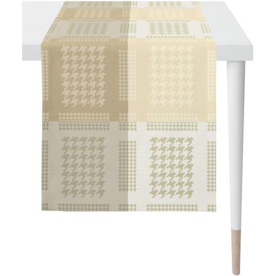 Tischläufer APELT "Alexis, LOFT STYLE, Jacquard", beige (sand, beige, natur, weiß), B:44cm L:140cm, Polyester, Tischdecken Image