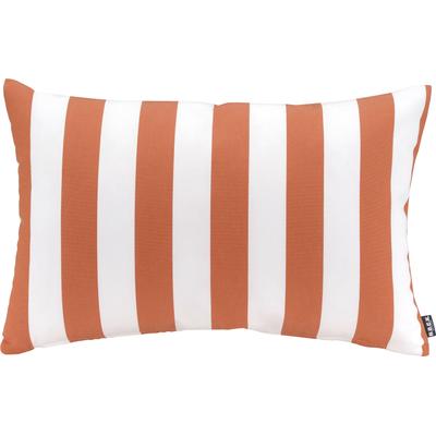 Dekokissen H.O.C.K. "Classic Streifen Outdoor", orange (orange, gestreift), B:40cm H:10cm L:60cm, Polyacryl (dralon), Dekokissen_Sitzkissen_Kissenhüllen, Kissenhülle mit Füllung, 1 Stück Image